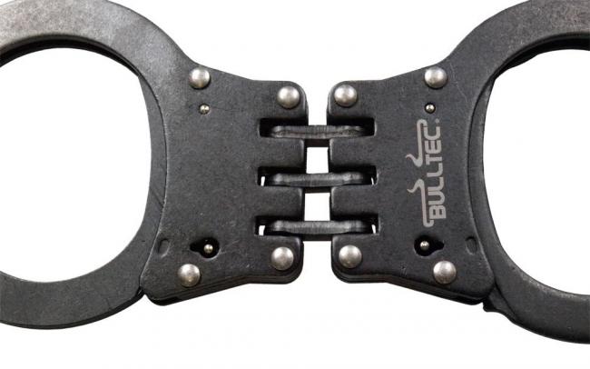 BULLTEC handcuffs with hinge - burnished / reflex-free version - now available again