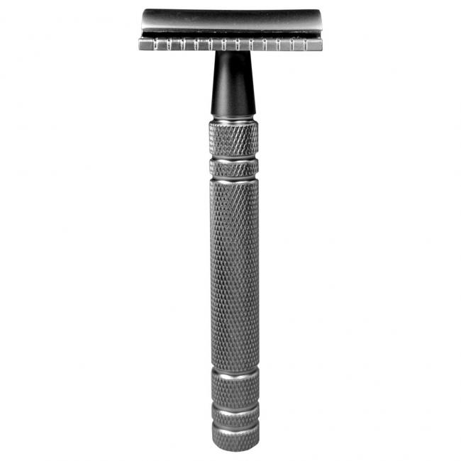 Safety razor 3 parts matte chromed - NEW