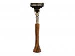 System shavers EVO new generation - with replaceable Gillette® Mach3® blade holder and elegant Zebrano-wood handle